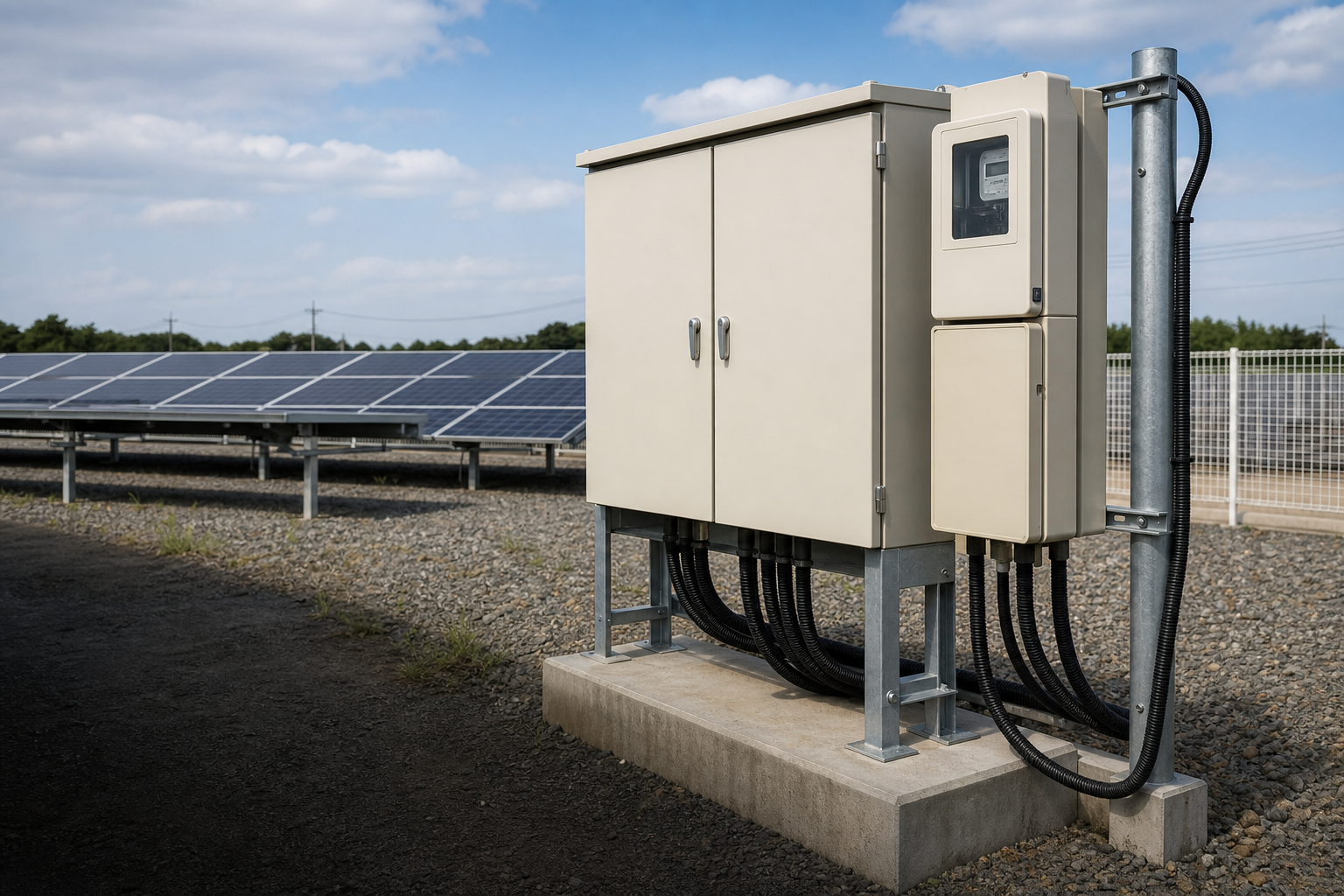集電箱と電力量計の確認イメージ